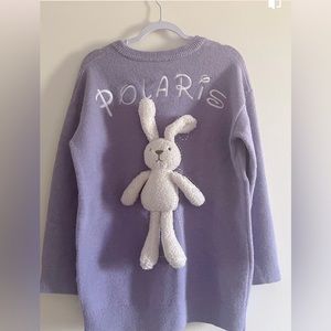 Cute Purple rabbit sweater for women